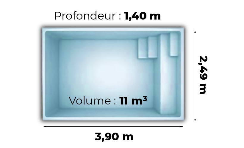 Schéma Piscine coque polyester rosa Schéma Piscine coque polyester rosa