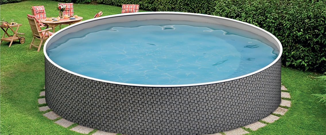 Piscine acier AZURO Rattan Piscine acier AZURO Rattan