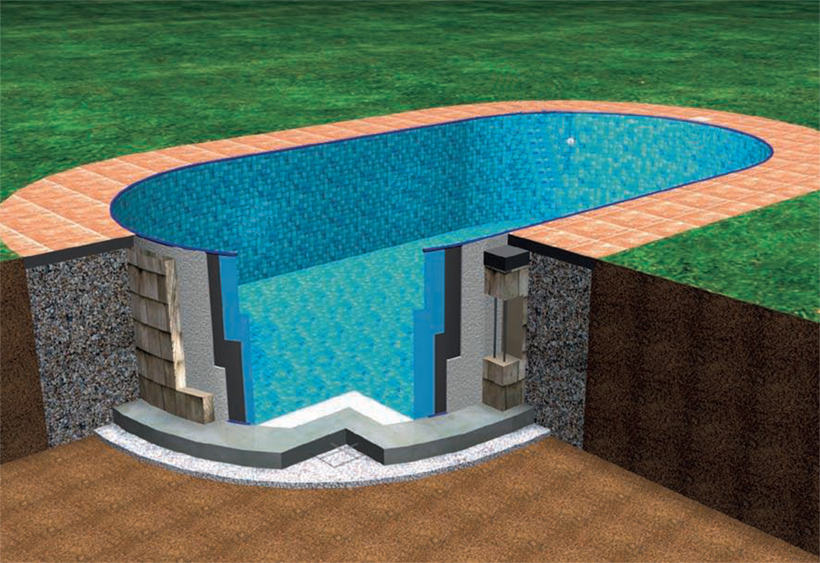 Schéma de la piscine Ibiza Schéma de la piscine Ibiza