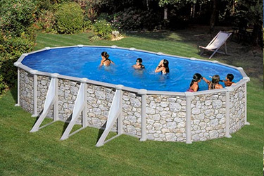 Piscine hors sol ovale acier Skyathos Piscine hors sol ovale acier Skyathos