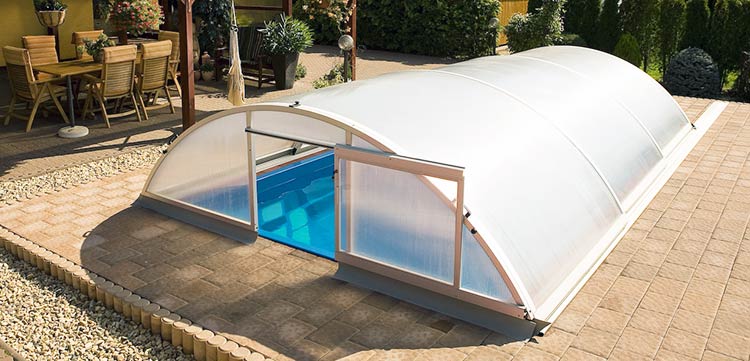 Abri SILHOUETTE QUARTZ XXL pour piscines jusqu'à 10.50m x 5.00m