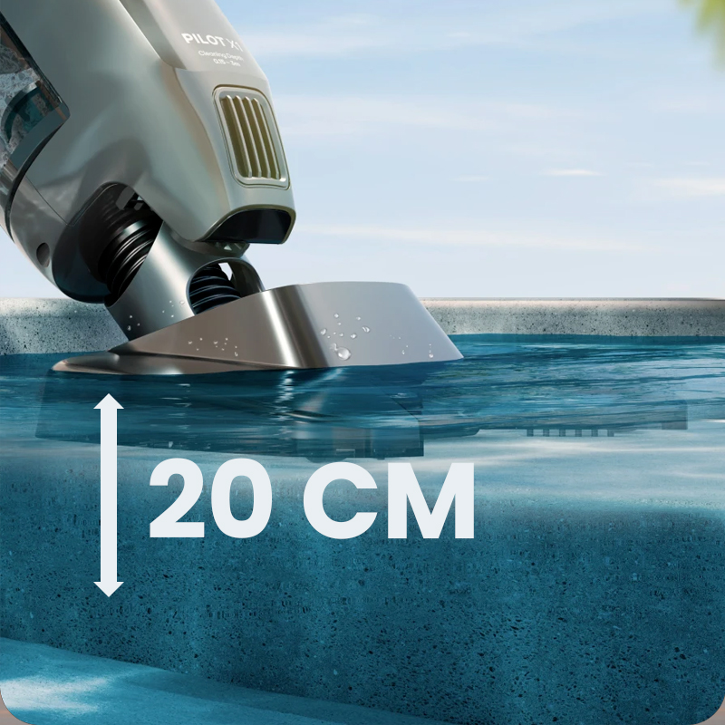 Aspirateur manuel AIPER Pilot X1 fonctionne dès 20 cm d'eau