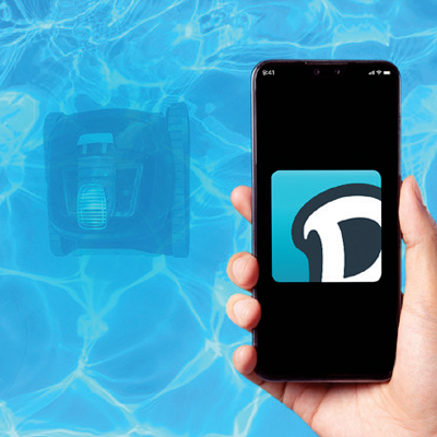 Grâce à l'app. mobile Maytronics, pilotez votre robot à distance !