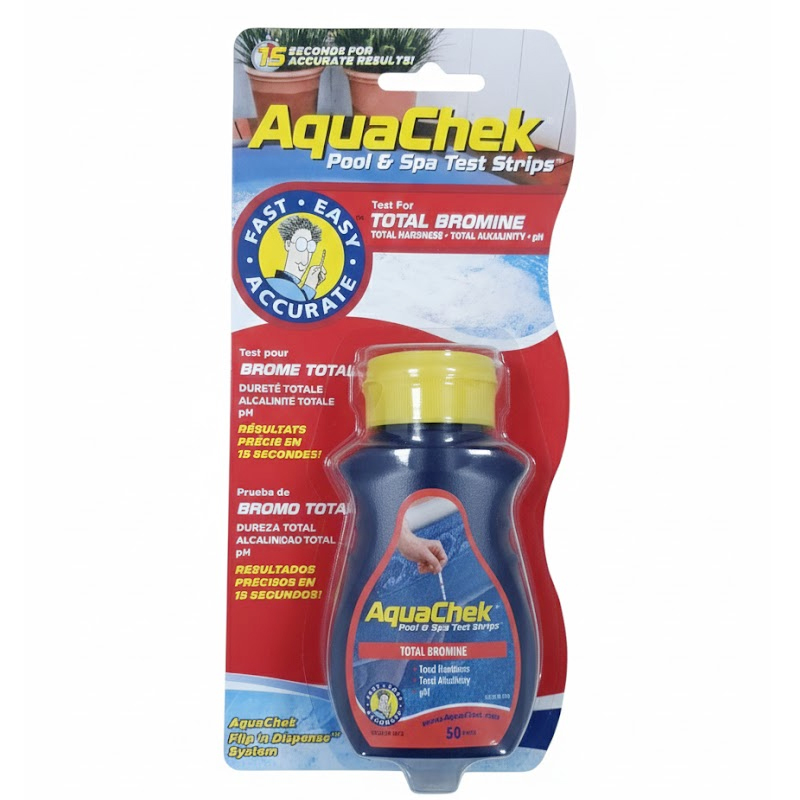 Tube de 50 bandelettes d'analyse AquaChek Brome/pH/Alcalinité