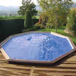 Couverture solaire pour piscine hors sol bois GARDIPOOL