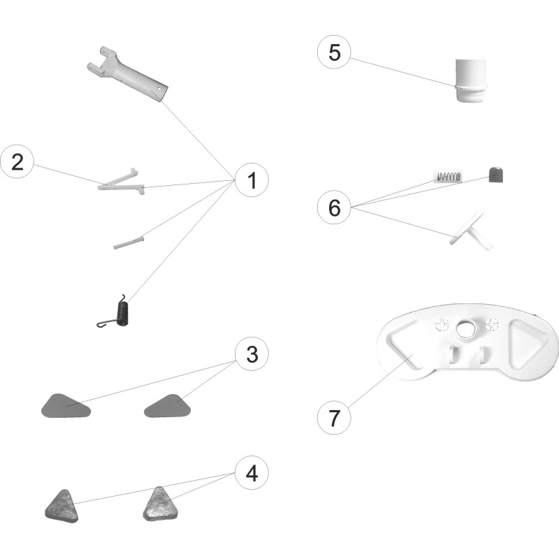 Pièces détachées pour Balai manuel oval clip plastique