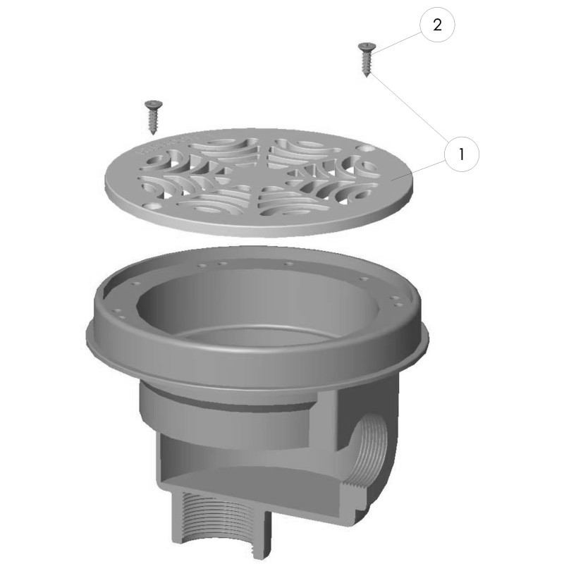 Pièces détachées pour Bonde de fond 1 1/2" piscine BETON