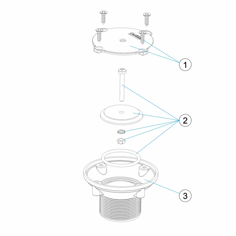 Pièces détachées pour Bouche de fond piscine BETON