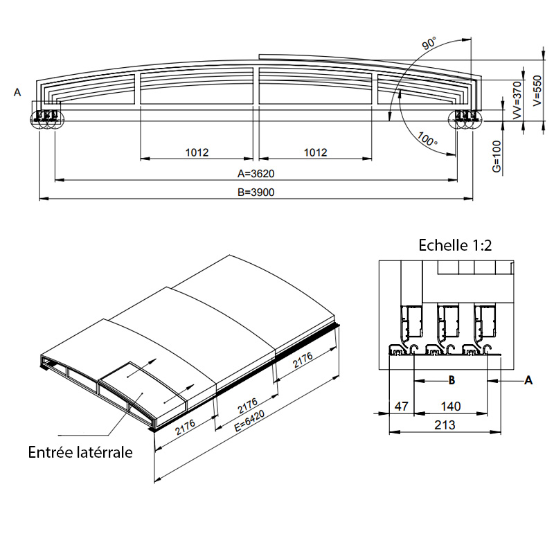 Abri Casablanca Sky A Dimensions