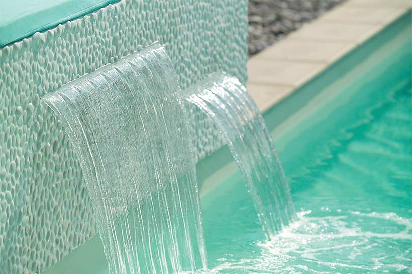 Cascade eau encastrable pour piscine polaris power fall