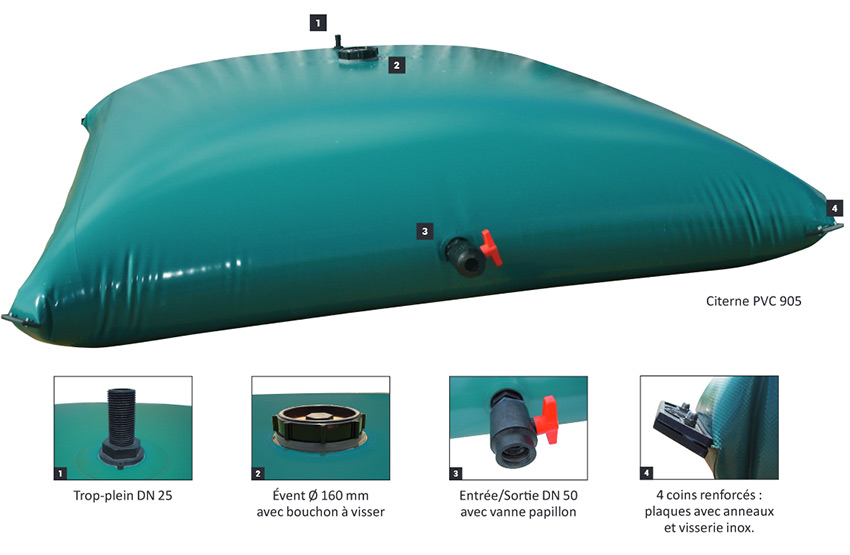 Citerne souple 5 m³ - récupération de l'eau