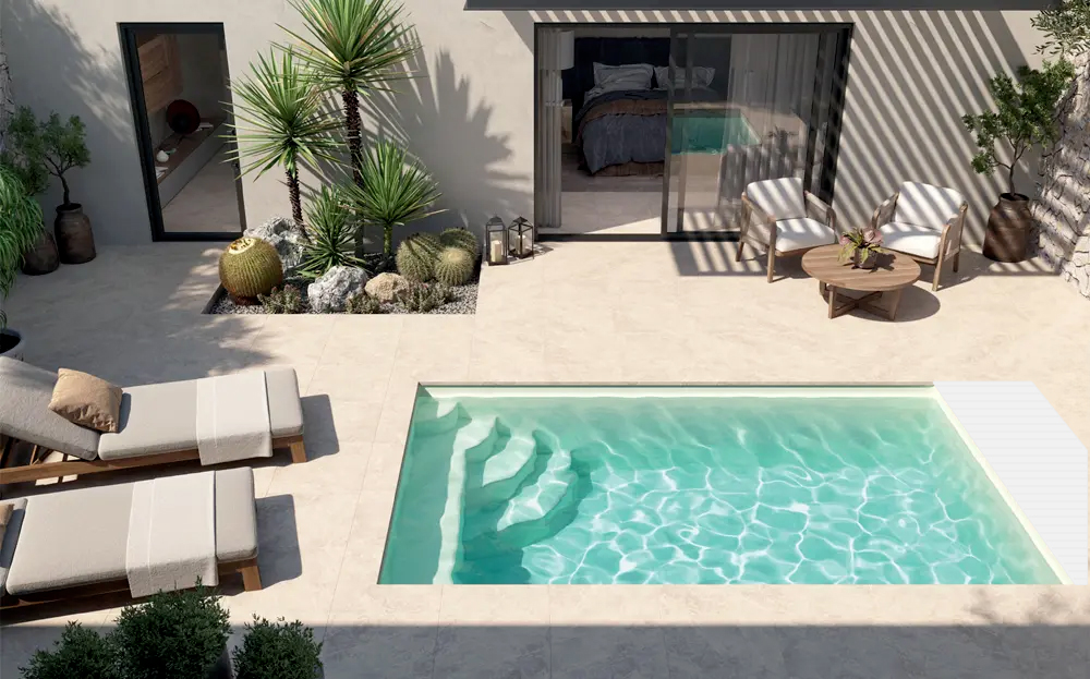 Coque piscine Plouf 45 avec volet immergé