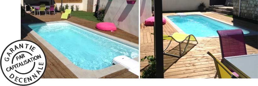 Piscine coque polyester Mancora + assurance décennale