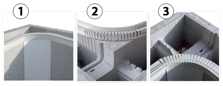 Découpe et pose du rail d angle - kit piscine polystyrène First Bloc