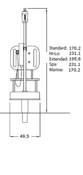 Vue de derrière de l elevateur SPLASH pour accès handicapé