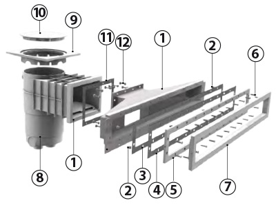 description skimmer a800 inox