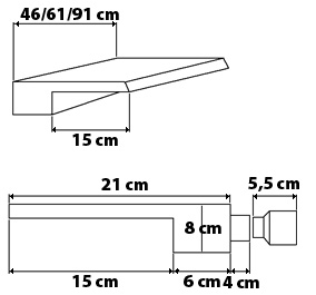 Dimensions de la cascade Polaris Power Fall