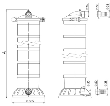 dimensions filtre a cartouche welfiltre weltico