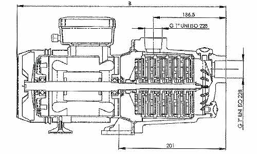 schema des dimensions du surpresseur pour robot de piscine Boost-Rite