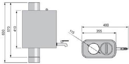 dimensions chauffe eau harvia