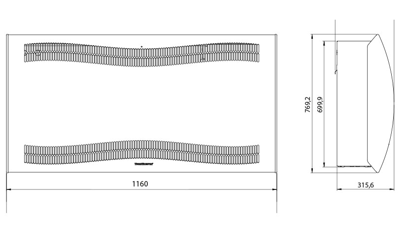 Dimensions déshumidificateur Dantherm CDP 50
