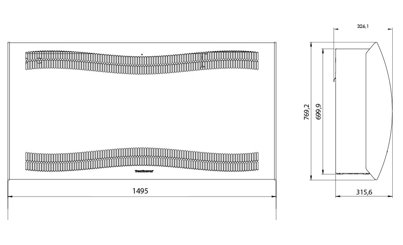 Dimensions déshumidificateur Dantherm CDP 70