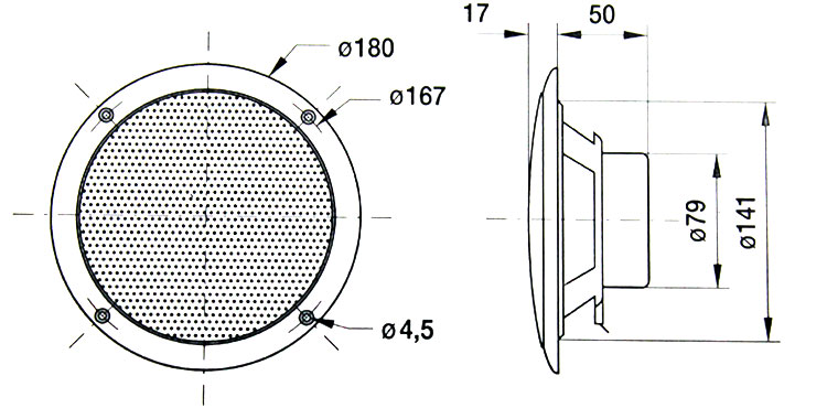 dimensions haut parleur sauna