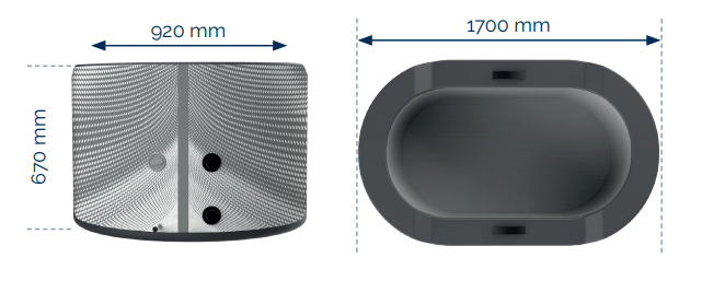 Dimensions NetSpa Järvi Icebath Kit Chiller