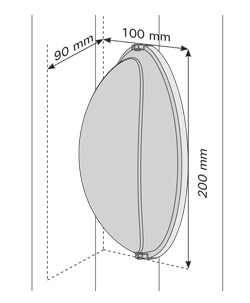 dimensions lampe harvia sauna
