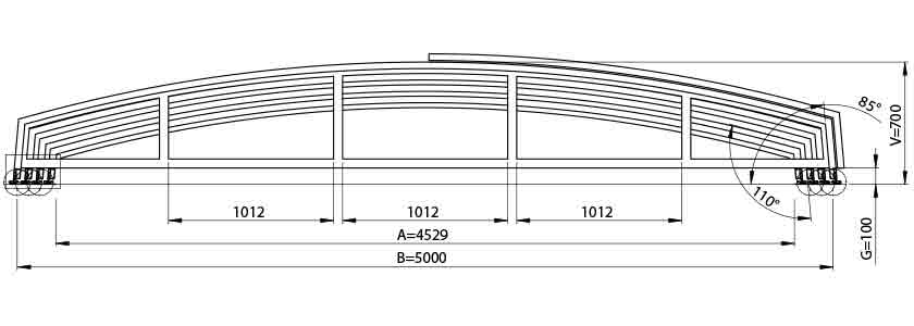 Dimensions largeur abri