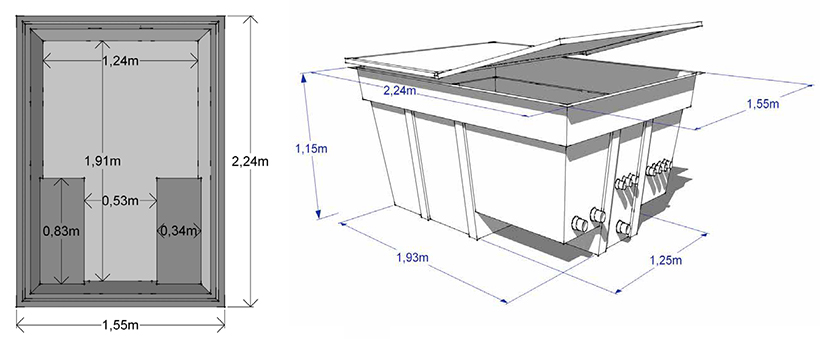 Dimensions Local technique Red Pool Hellio