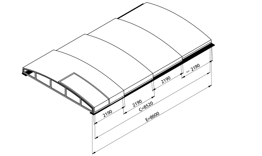 Dimensions longueur Abri Mirage XL