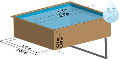 Dimensions piscine bois Sunbay Lemon