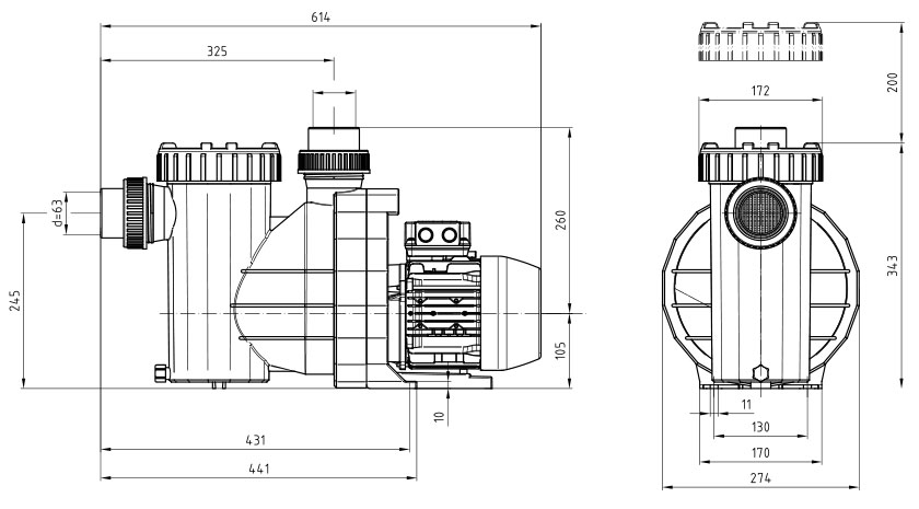 dimensions pompe belstar