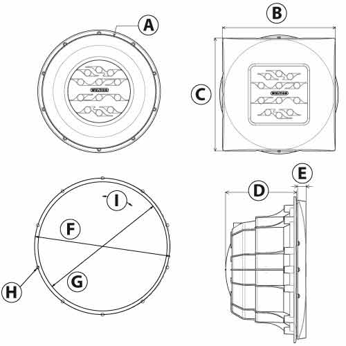 schema des dimensions projecteur Diamond Power Design