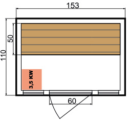 dimensions sauna zen 3