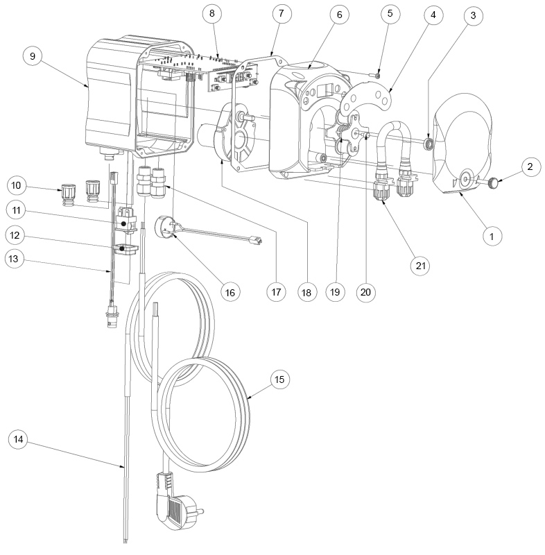 Pièces détachées pour Pompe doseuse Smart pH-RX-Timer