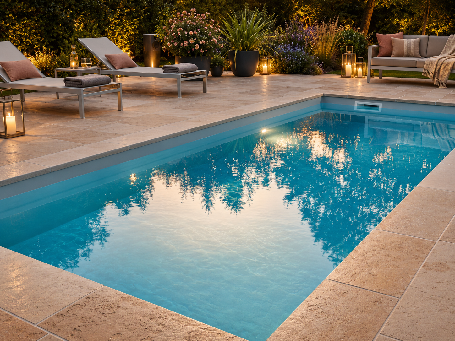 remblaiement drainant et pose des margelles pour finaliser la pose du kit piscine polystyrène