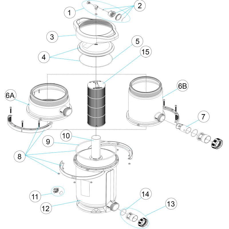 Pièces détachées pour Filtre à cartouche CLARISAVE