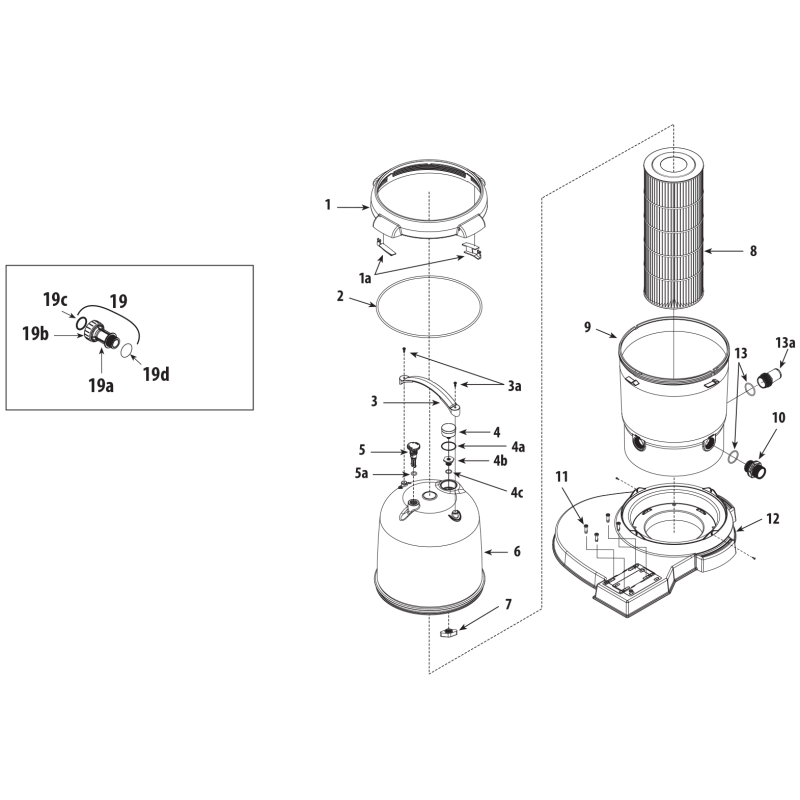 Pièces détachées pour Filtre à cartouche CLEARWATER II