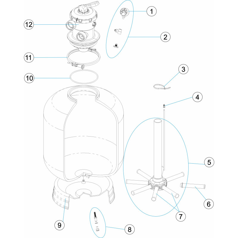 Pièces détachées pour Filtre CORINTO TOP