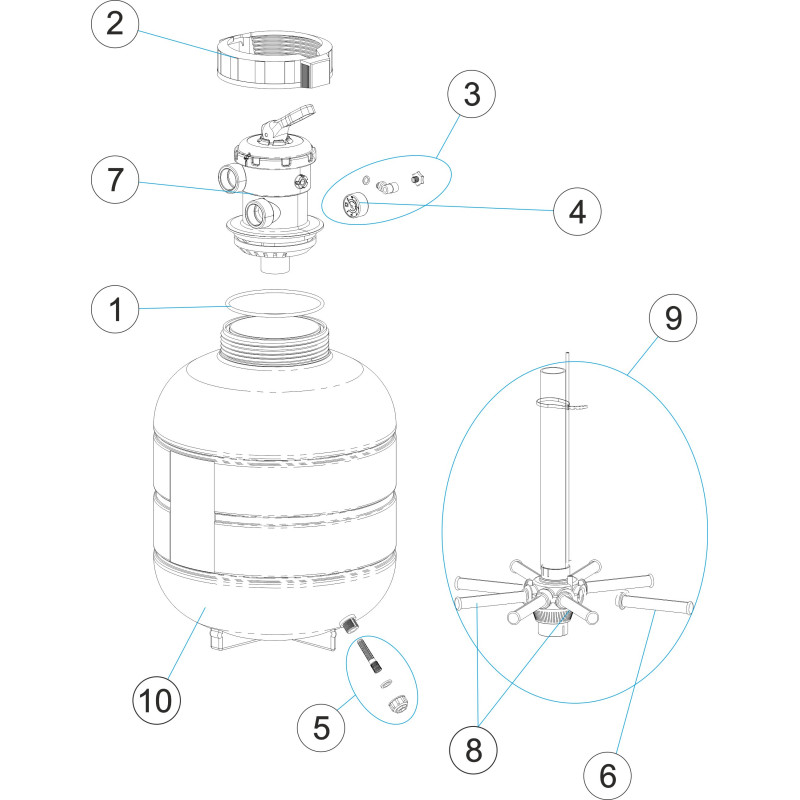 Pièces détachées pour Filtre MILLENIUM TOP