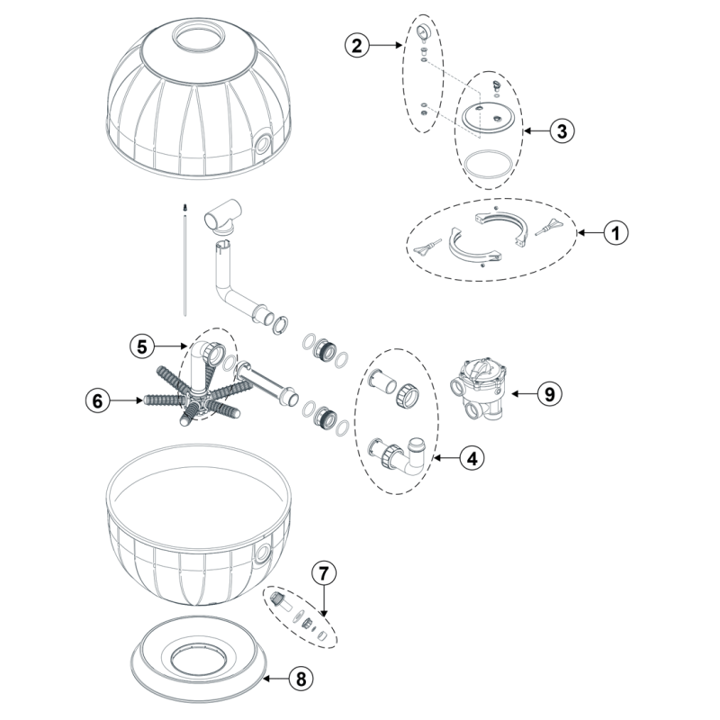 Pièces détachées pour Filtre POLY PEARL SIDE