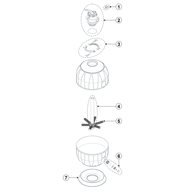 Pièces détachées pour Filtre POLY PEARL TOP