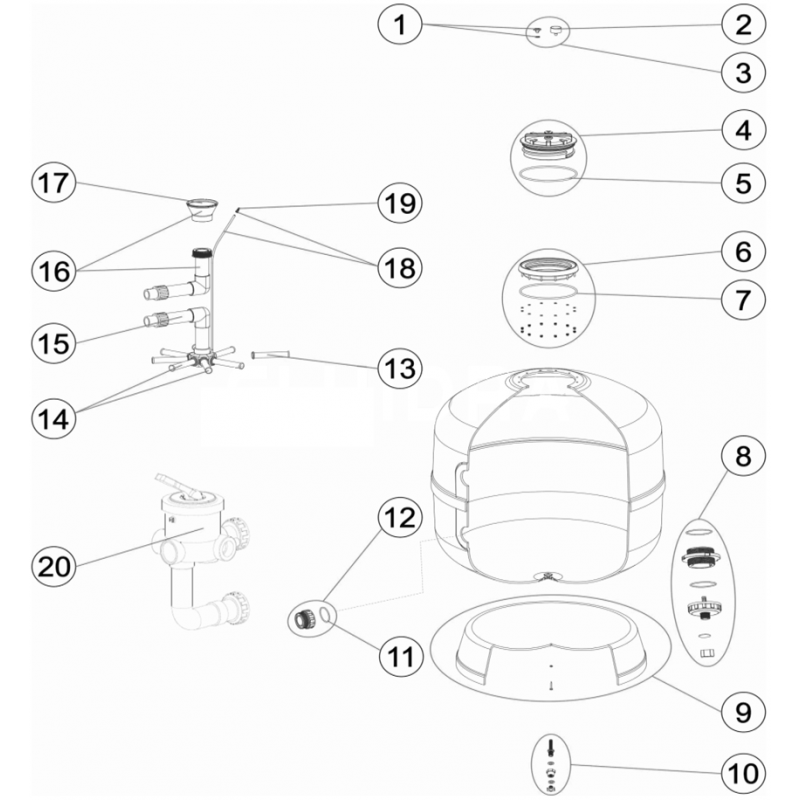 Pièces détachées pour Filtre PRO-ADAPT