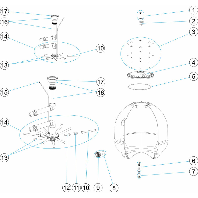 Pièces détachées pour Filtre SATURN SIDE