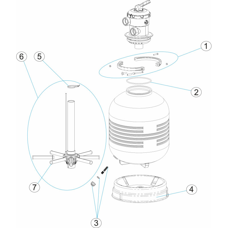 Pièces détachées pour Filtre soufflé TOP