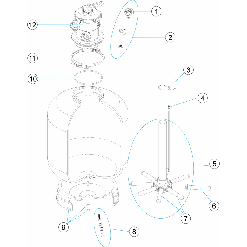 Pièces détachées pour Filtre VERONA TOP