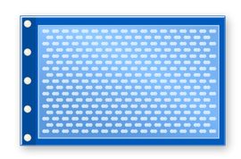 Modèle bâche été pour piscine QUATRO bordée sur le périmètre de la couverture