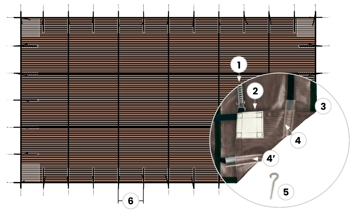 Schéma bache hiver Grille Extrem